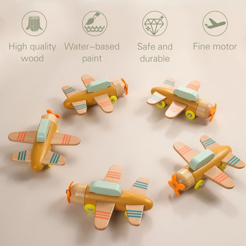 Wooden Train Birthday Toy Simulated Train Toy Model Non-remote Control Rail Car Removable Wooden Train Exquisite Gift With BOX