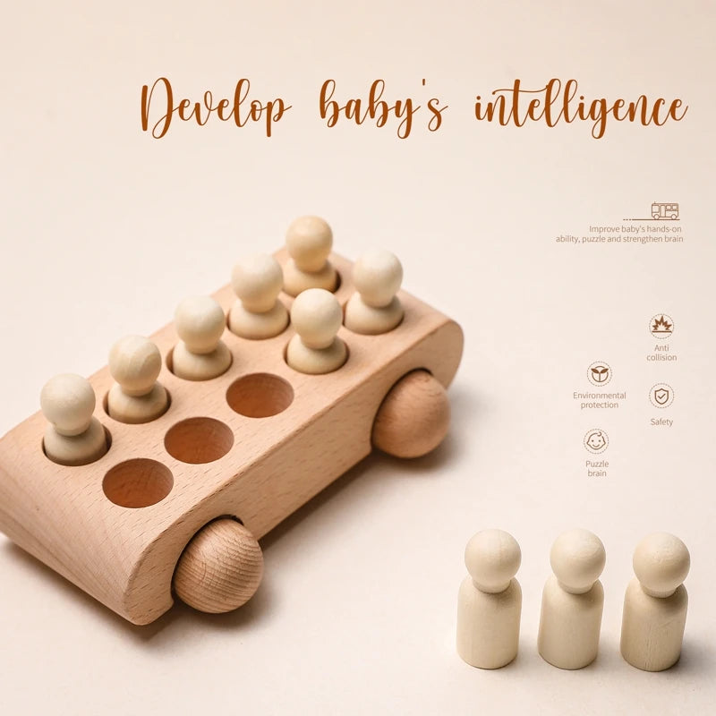 Wooden Train Birthday Toy Simulated Train Toy Model Non-remote Control Rail Car Removable Wooden Train Exquisite Gift With BOX