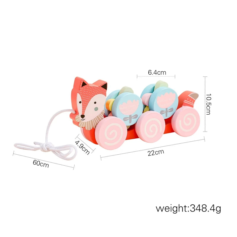 Wooden Train Birthday Toy Simulated Train Toy Model Non-remote Control Rail Car Removable Wooden Train Exquisite Gift With BOX