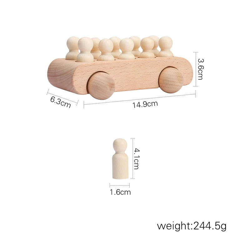 Wooden Train Birthday Toy Simulated Train Toy Model Non-remote Control Rail Car Removable Wooden Train Exquisite Gift With BOX