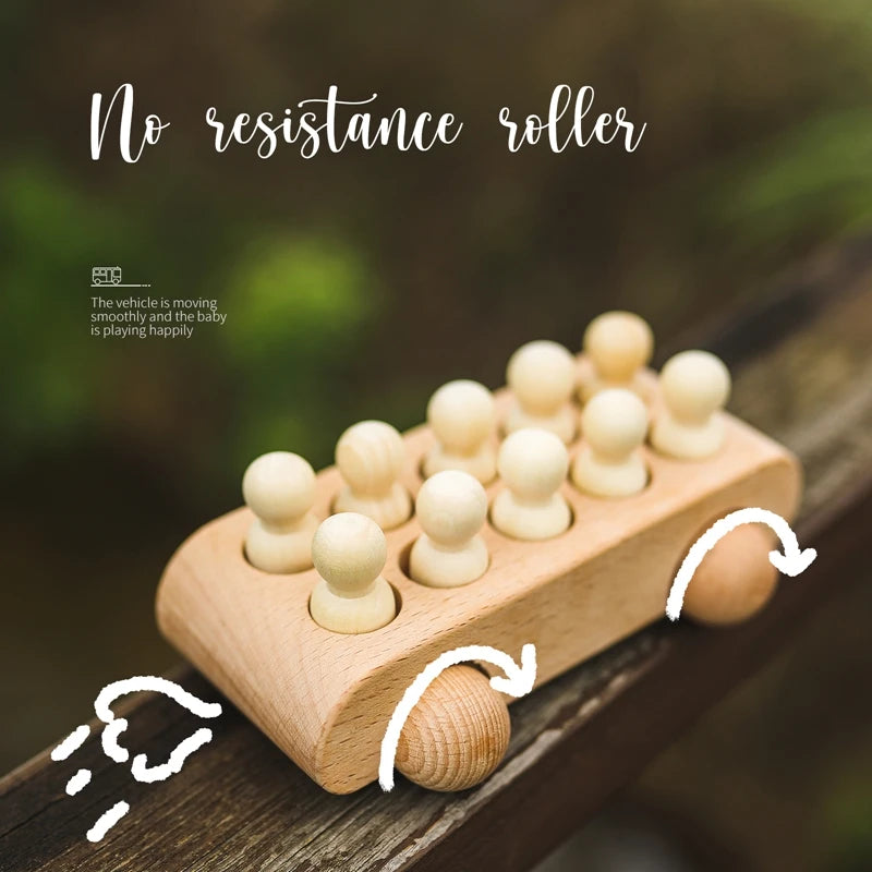 Wooden Train Birthday Toy Simulated Train Toy Model Non-remote Control Rail Car Removable Wooden Train Exquisite Gift With BOX
