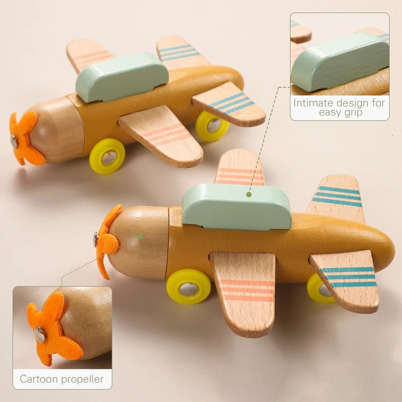 Wooden Train Birthday Toy Simulated Train Toy Model Non-remote Control Rail Car Removable Wooden Train Exquisite Gift With BOX