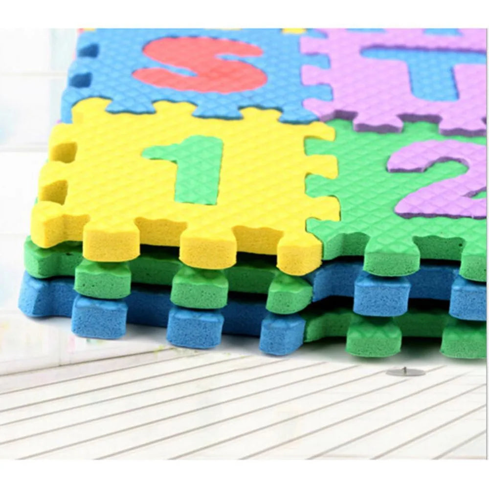 HOT 36 pcs children mini EVA Foam Alphabet Letters Numbers Floor Soft Baby Mat 3D puzzle Kids Educational toys