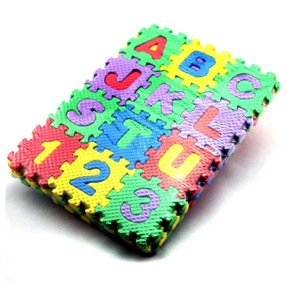 HOT 36 pcs children mini EVA Foam Alphabet Letters Numbers Floor Soft Baby Mat 3D puzzle Kids Educational toys