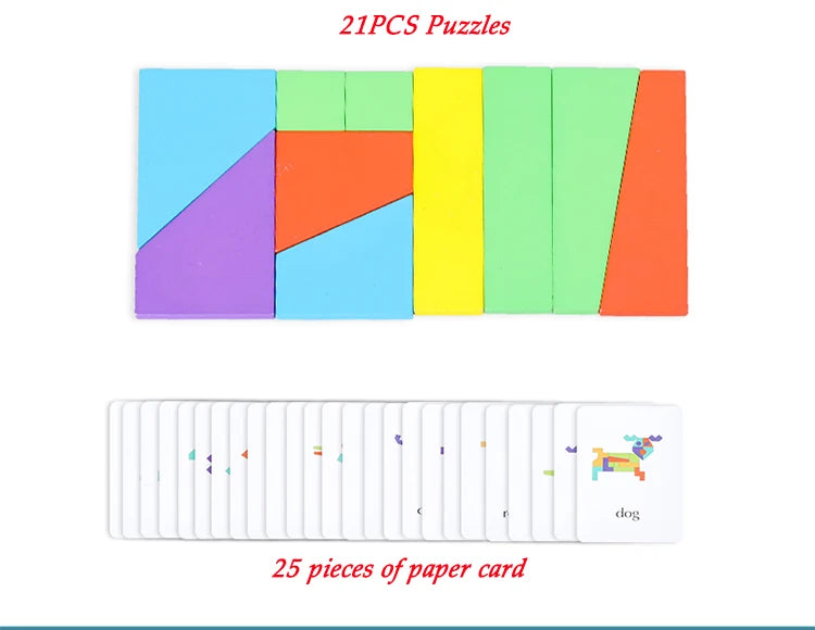 Magnetic 3D  Puzzle Jigsaw Tangram Game Montessori Learning Educational Drawing Board Games Toy Gift for Children Brain Tease