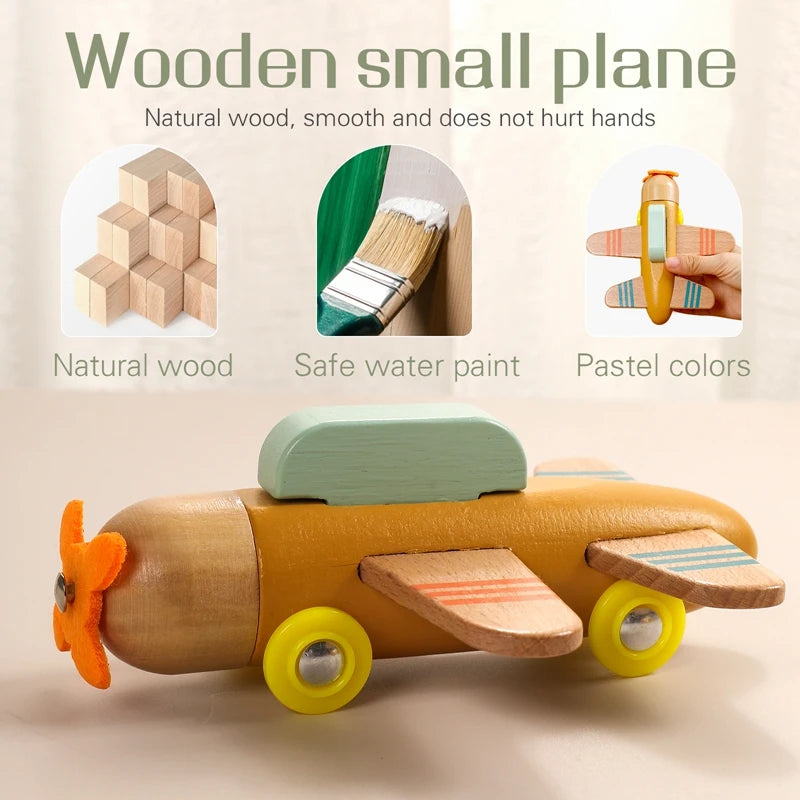 Wooden Train Birthday Toy Simulated Train Toy Model  Non-remote Control Rail Car Removable Wooden Train Exquisite Gift With BOX